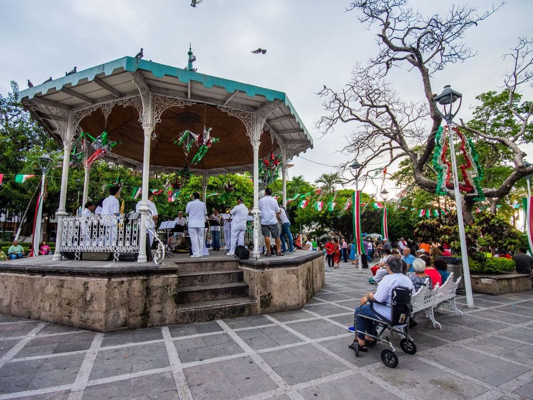 People enjoying Plaza De Armas near Buenaventura Grand Hotel and Spa