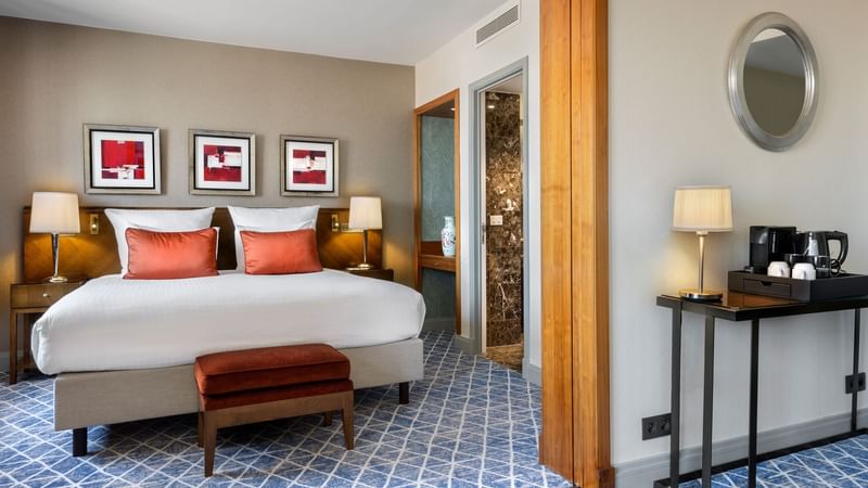 Warwick Suite Bed View from Living Room at Warwick Brussels