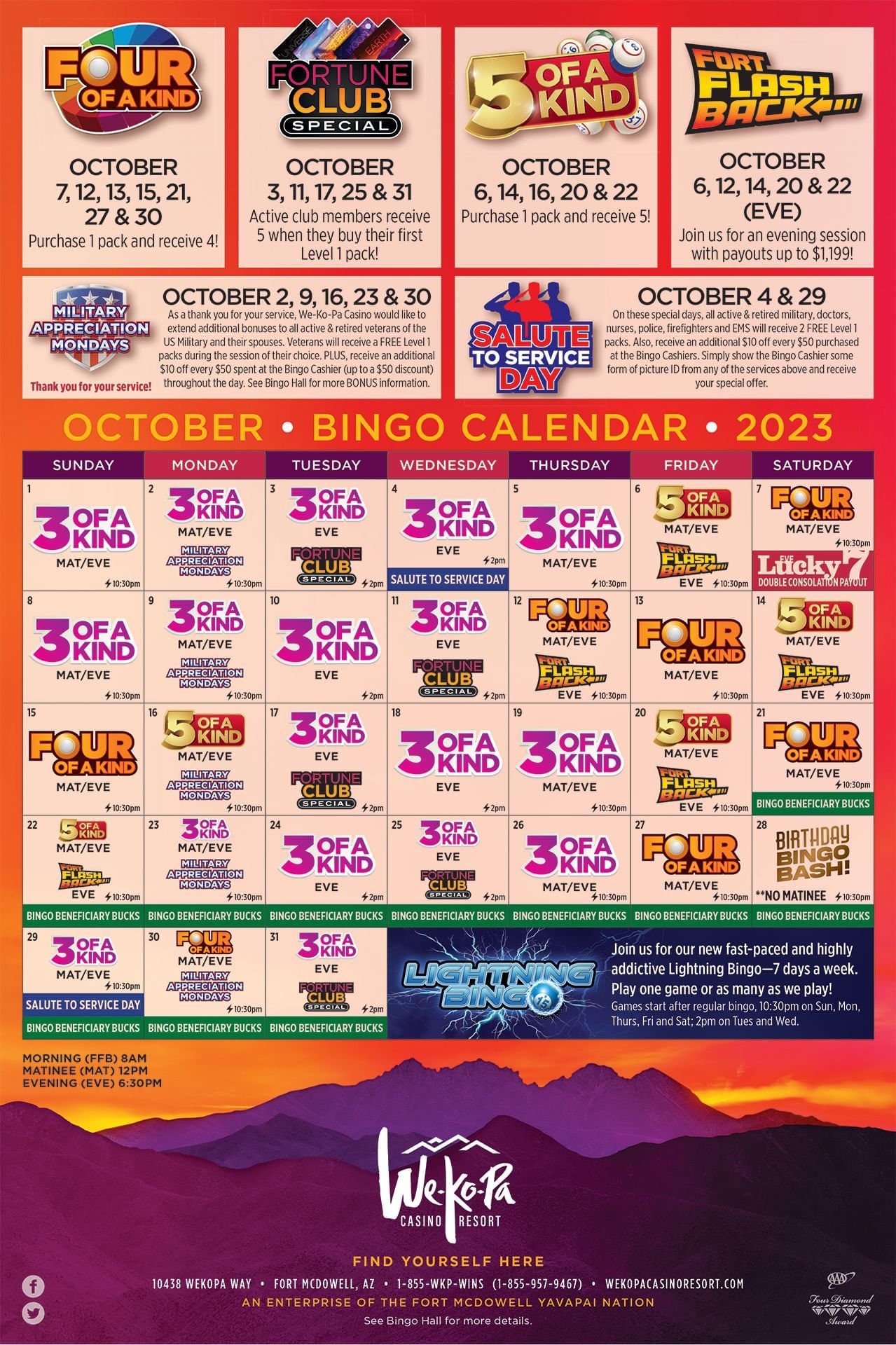 Best Bingo in the Valley | We-Ko-Pa Casino Resort