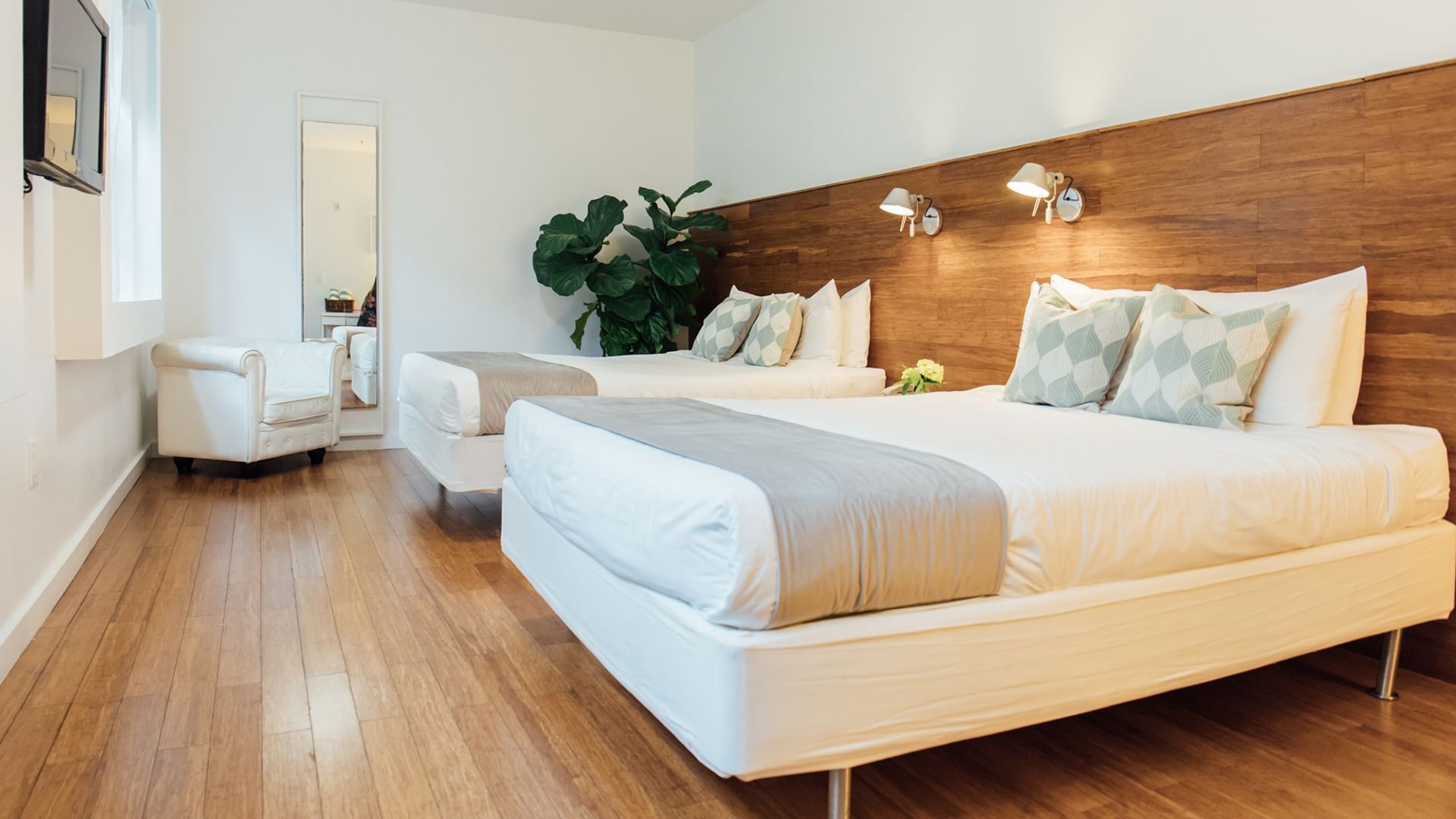 Bedroom arrangement in Deluxe Double Room at DOT Hotels