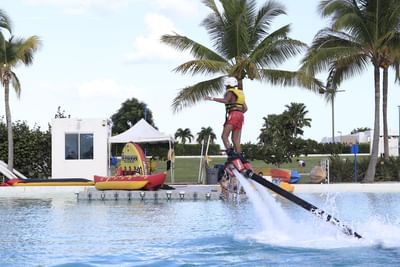 Man enjoying Marina water sports at Playa Blanca Beach Resort