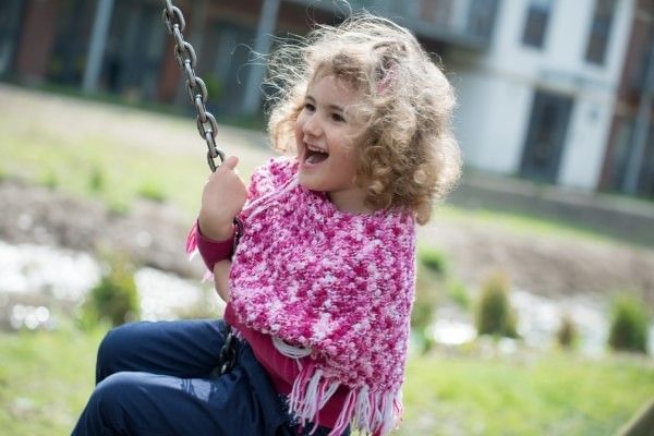 Child enjoying a zipwire at Thrift Farm.