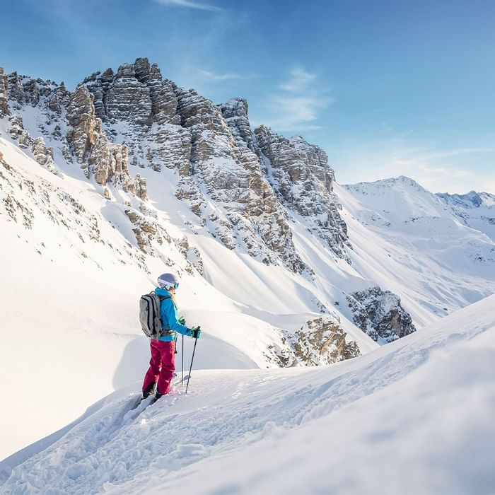 A man skiing near Falkensteiner Hotels & Residences