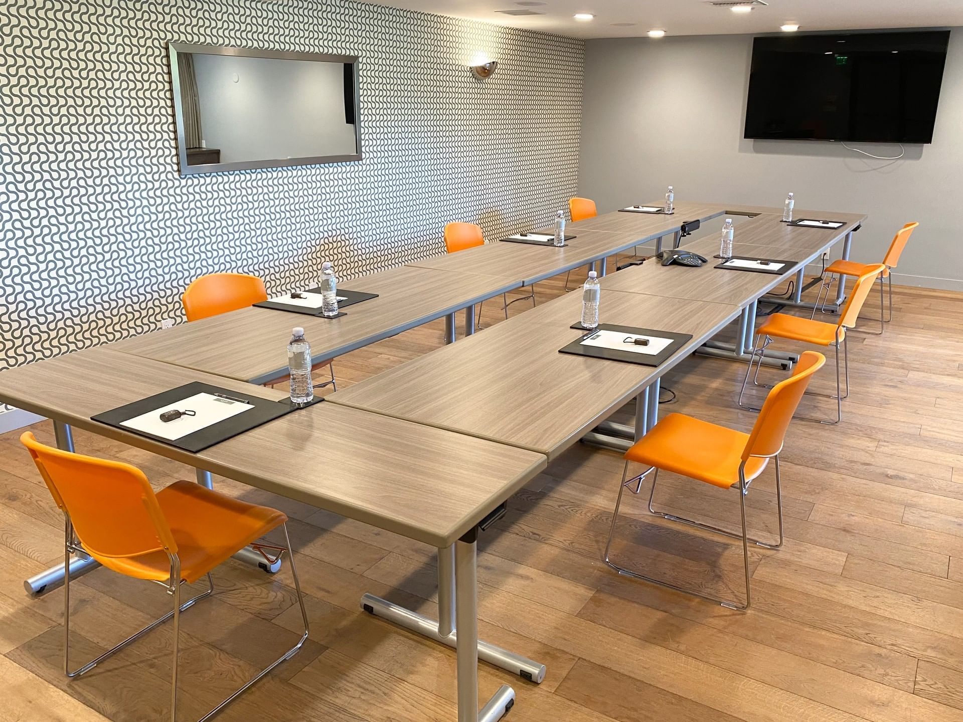 Well arranged malibu meeting room at Luxe Sunset Boulevard
