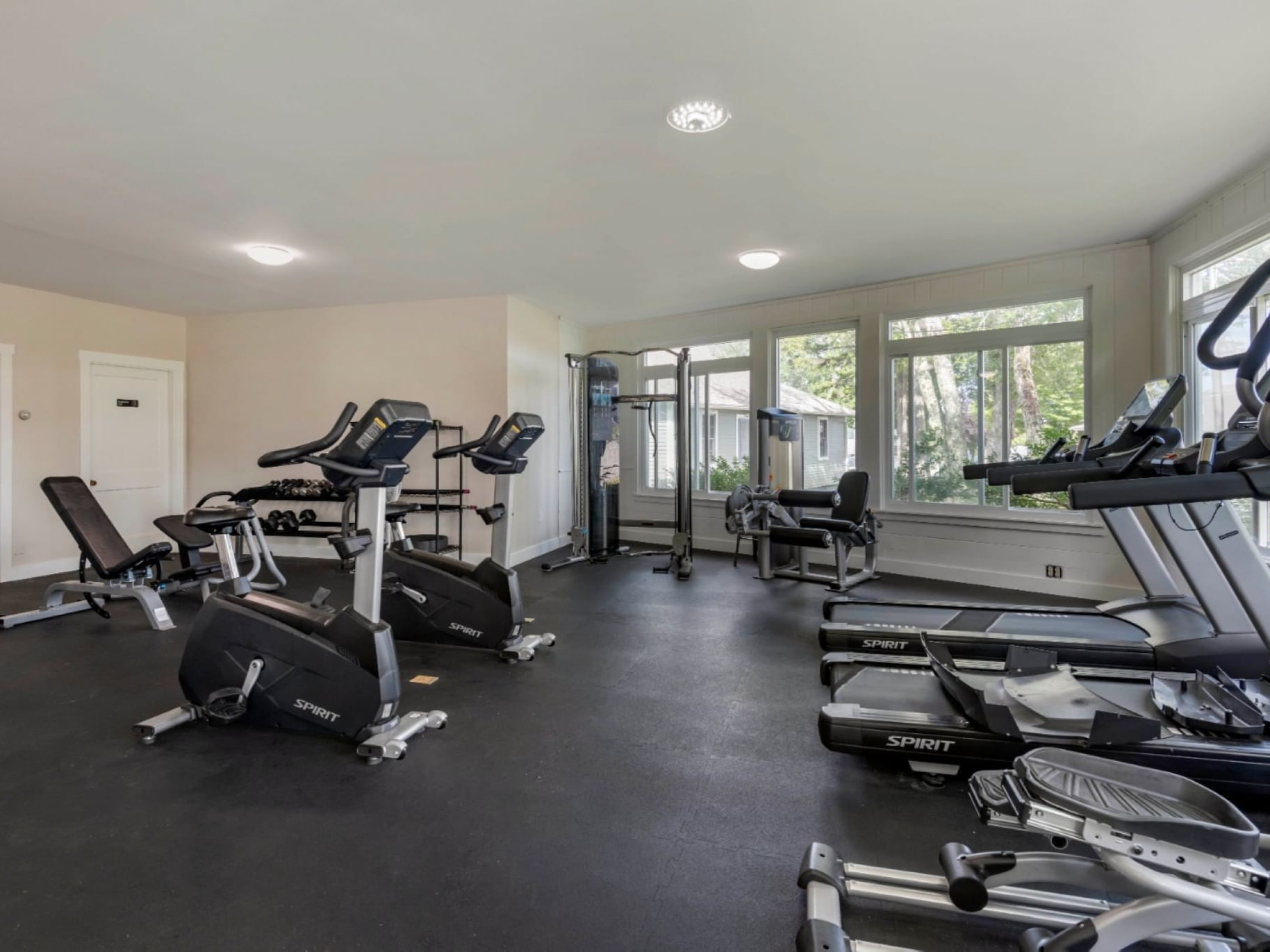 Exercise machines & gym equipment in the Fitness center at The Bethel Inn Resort & Suites