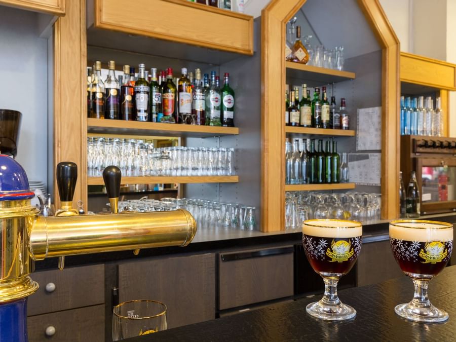 View of the Hotel bar counter at Hotel du Faucigny