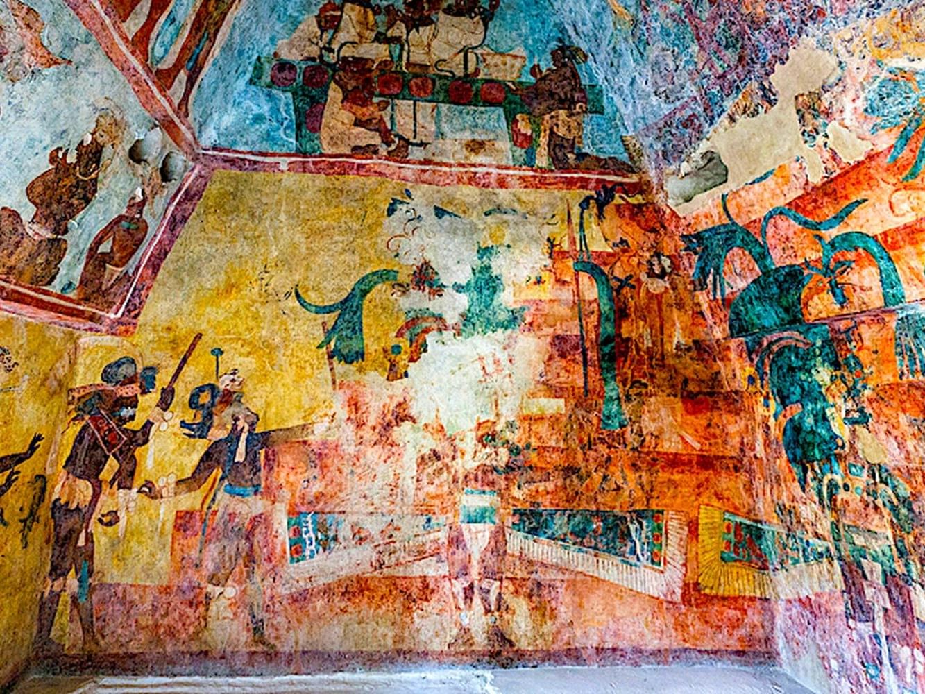 an ancient wall painting
