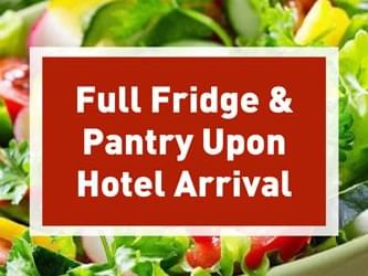 Full Fridge & Pantry Upon Hotel Arrival poster used at Lake Buena Vista Resort Village & Spa