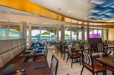 Interior view of Ocean Flame at Shephard's Beach Resort