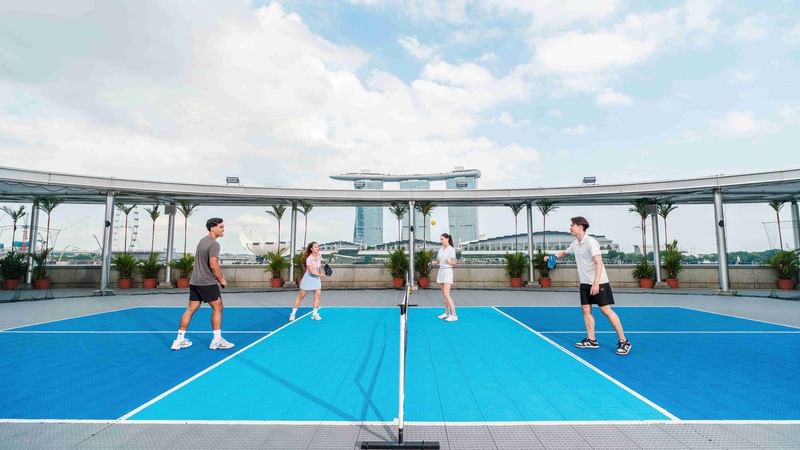 The Rooftop Pickleball Court at One Fullerton
