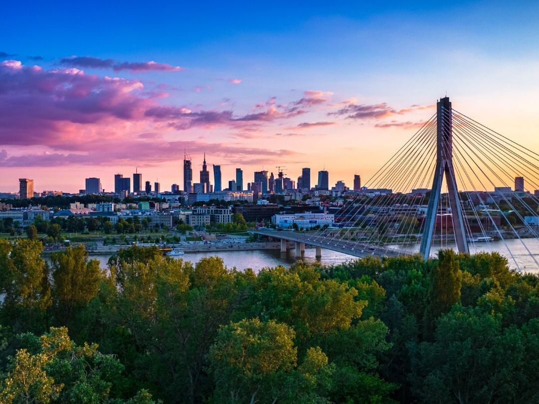 sunset landscape warsaw for Regent Warsaw offer city break
