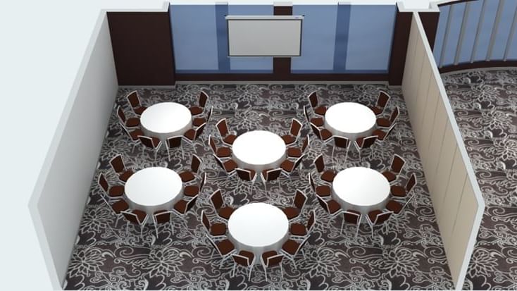 3D model of banquet tables setup at Novotel Melbourne