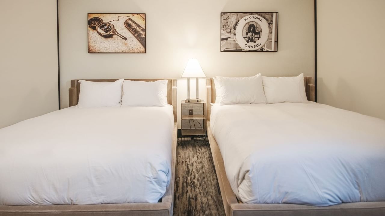 Hotel room with two queen beds