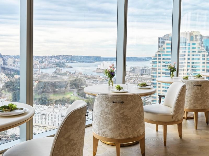 Seating area in Oncore by Clare Smyth at Crown Hotels Sydney