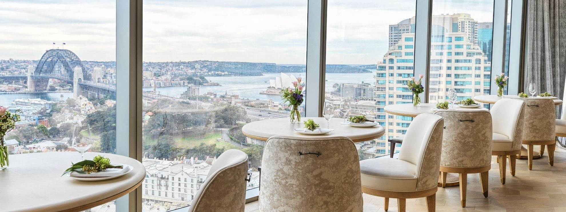 Seating area in Oncore by Clare Smyth Crown Hotels Sydney