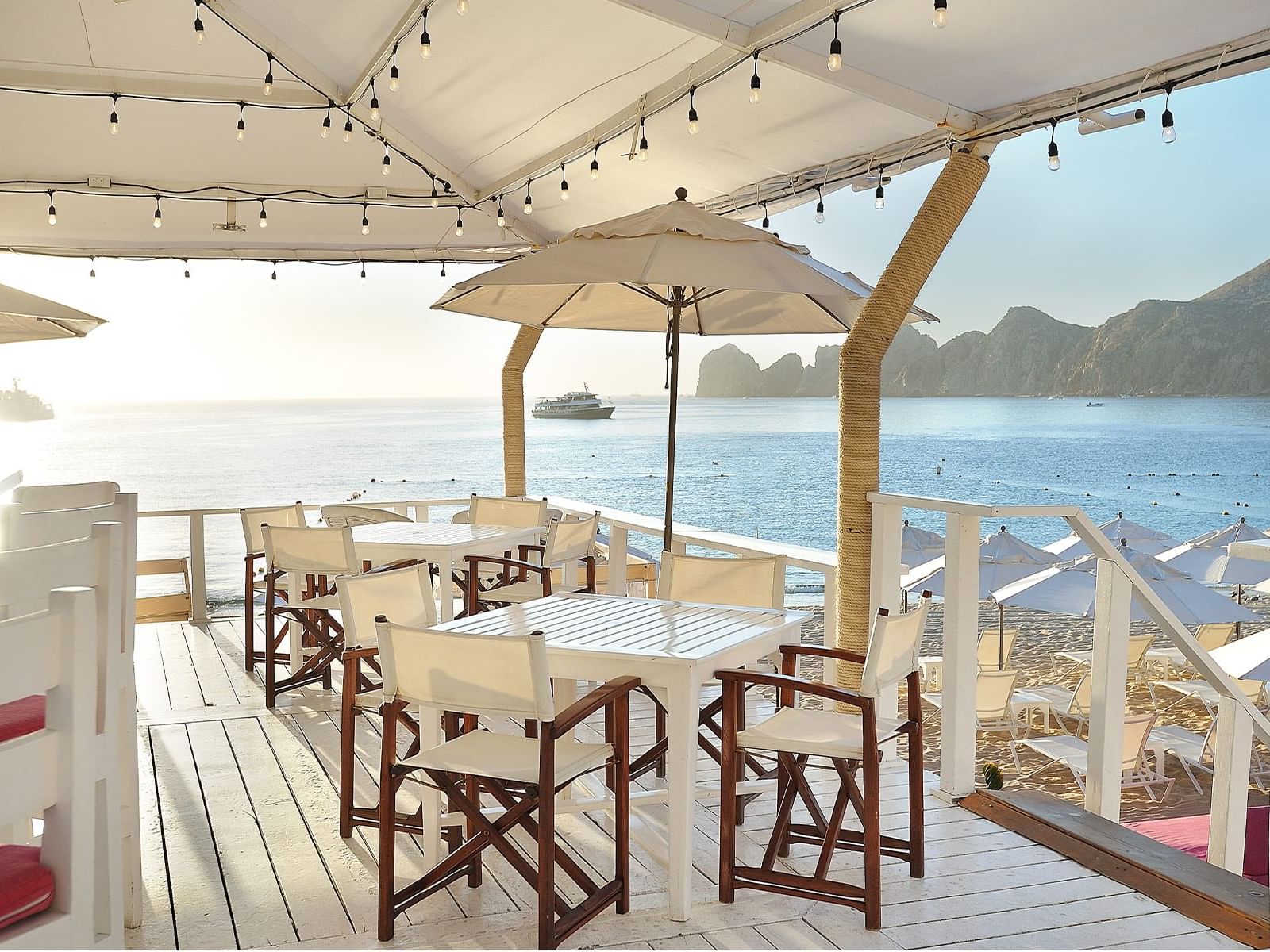 Seating area in Cachet Beach Club at Cabo Villas Beach Resort