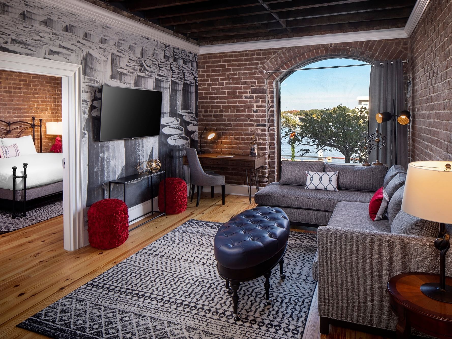 City view fully equip bedroom at River Street Inn