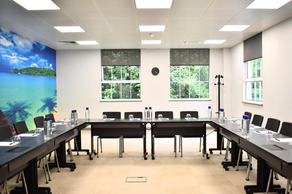 Beach meeting room set for conference at Gorse Hill in Woking