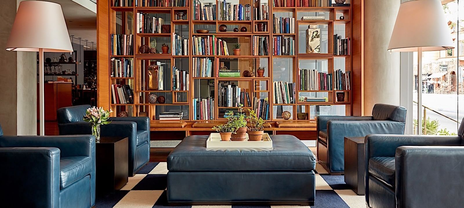 The Study at Yale Living Room with bookcase