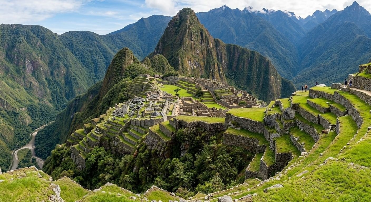 construccion de andenes en machu picchu