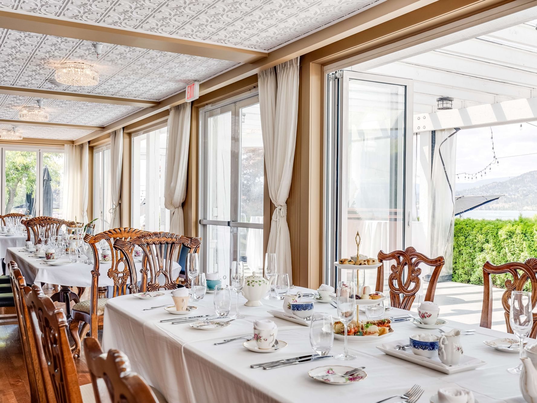 Boardroom set-up in Vintage Room at Manteo Resort Waterfront