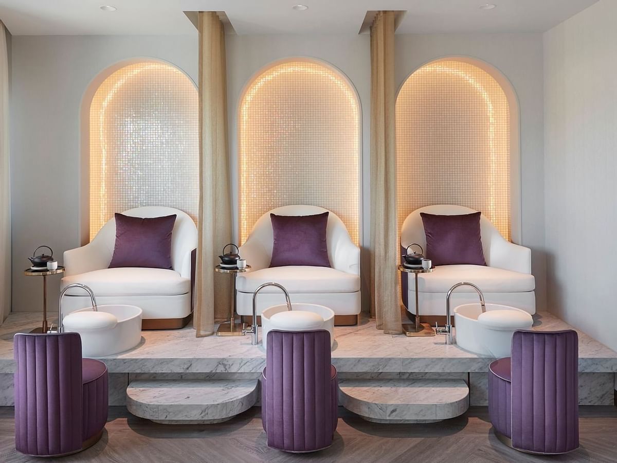 Pedicure armchairs in the Spa at Crown Towers Sydney