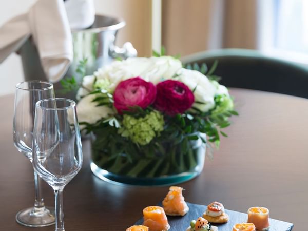 Dining table of Premium Suite at  Warwick Reine Astrid Lyon