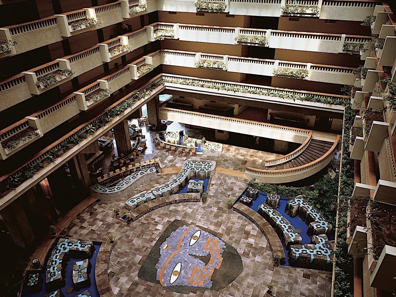 Top-down view of hotel interior at Princess Mundo Imperial