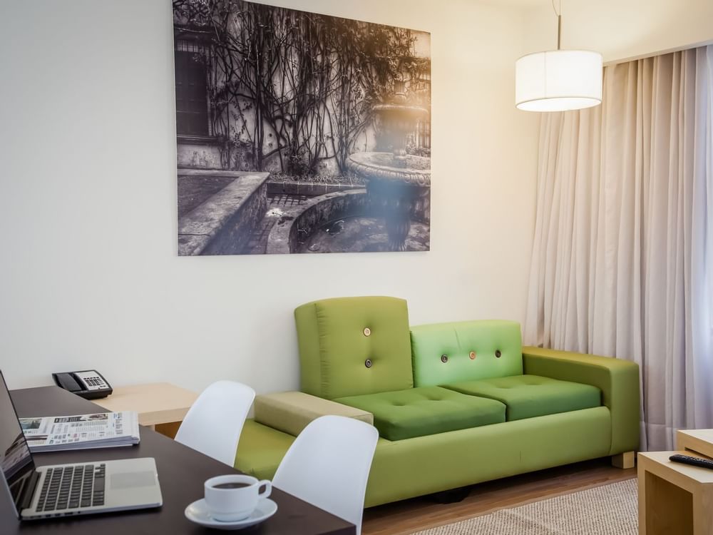 Living area of Accessible Room at Fiesta Inn