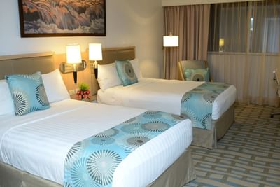 room with two beds