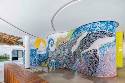 A wall mural at Buenaventura Grand Hotel