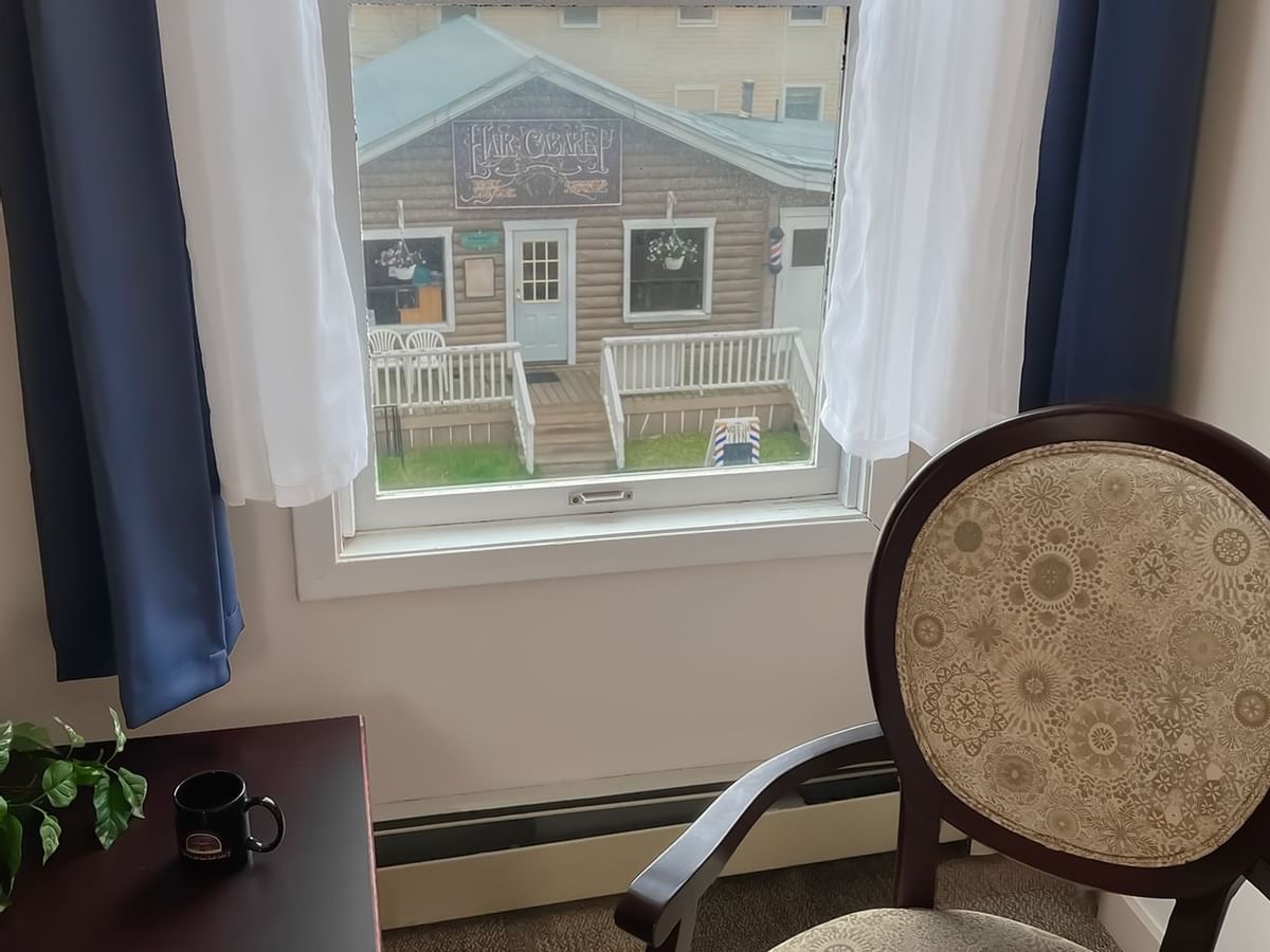 Chair with window view