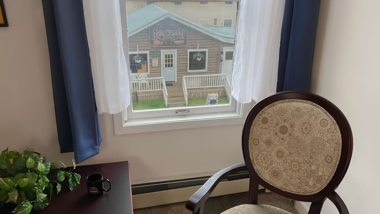 Chair with window view