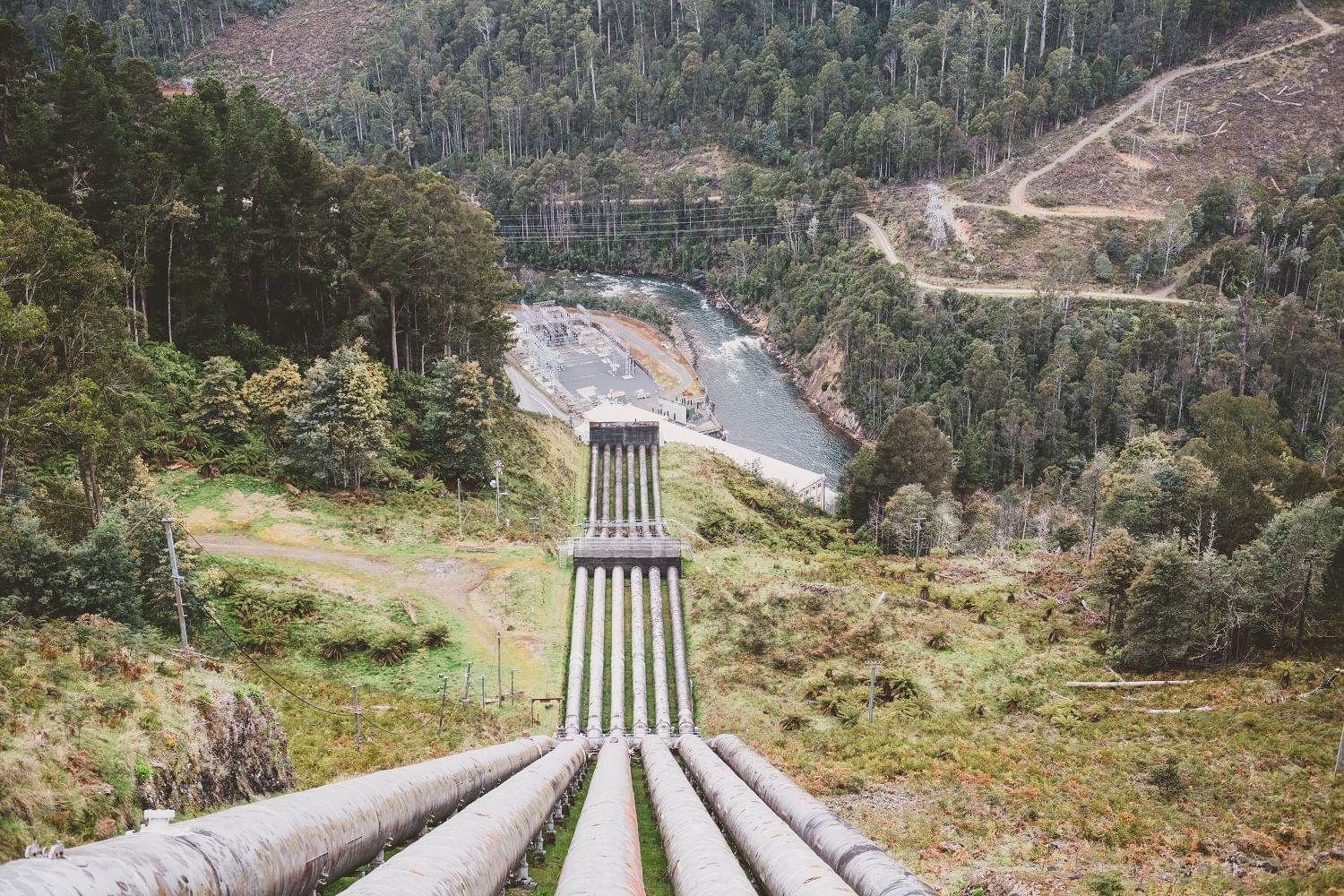 View of the Tarraleah Power Station near Strahan Village