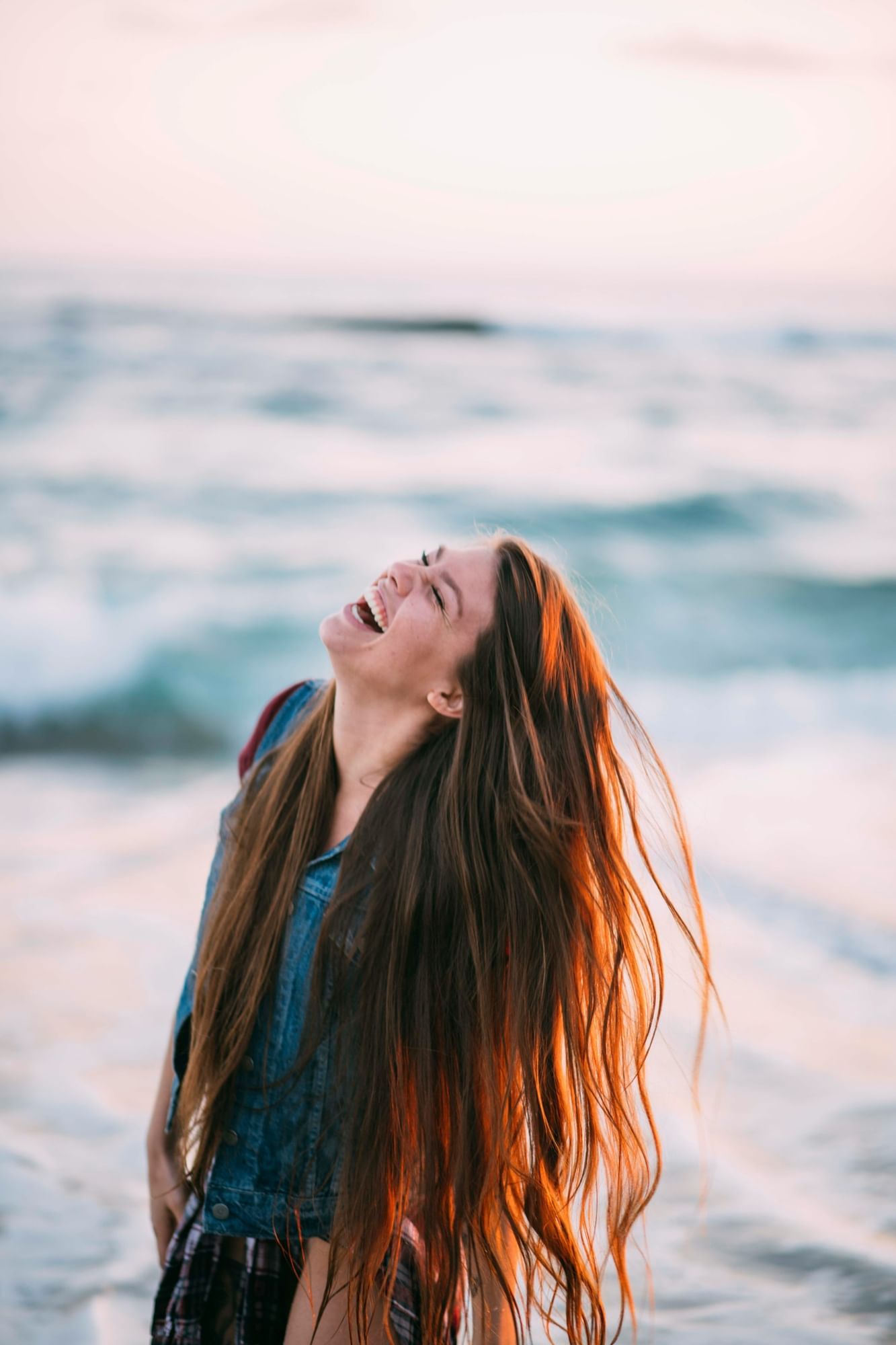 a girl at beach