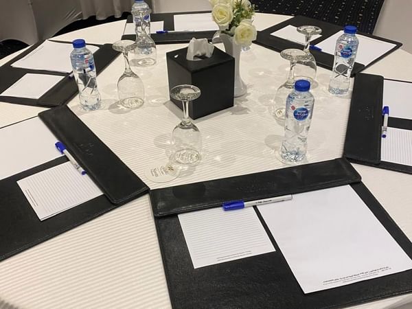Meeting Room with round table at Naviti by Warwick Al Khobar