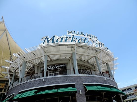 Top view of HuaHin Market Village near Hop Inn Hotel