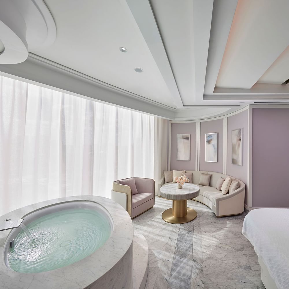 Interior of Crown Spa with a jacuzzi at Crown Towers Sydney