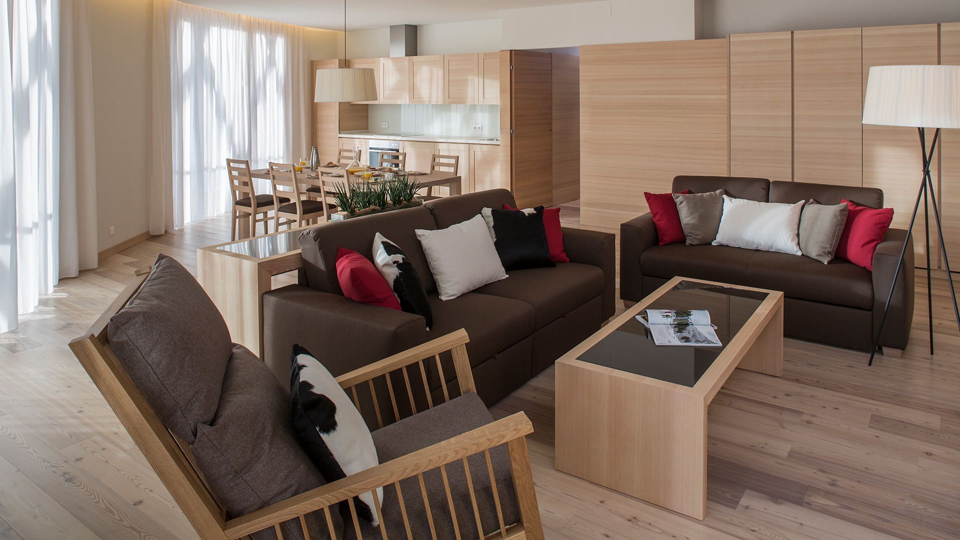 Living area in Residence Deluxe 100m2 at Falkensteiner Hotels