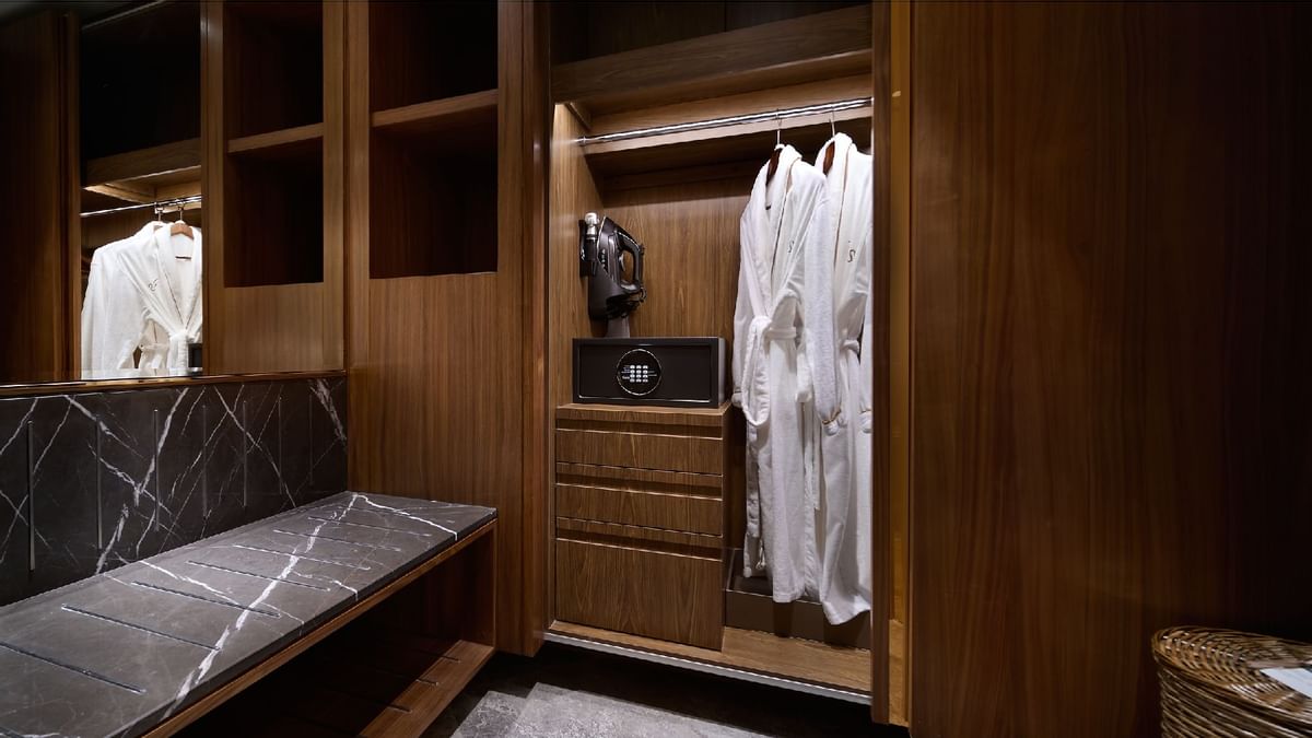 Coffee station with cups and assorted tea and coffee pods at Premier Room at Sunway Velocity Hotel