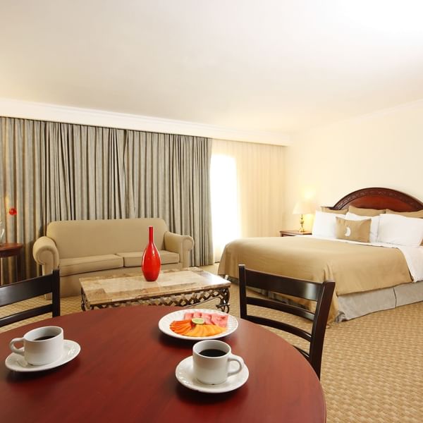 Interior of Junior Suite with living area at Fiesta Inn