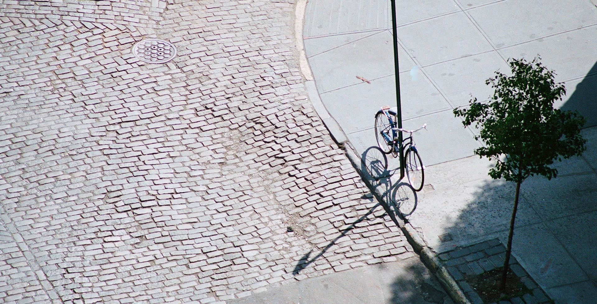 Cobblestones and a bike