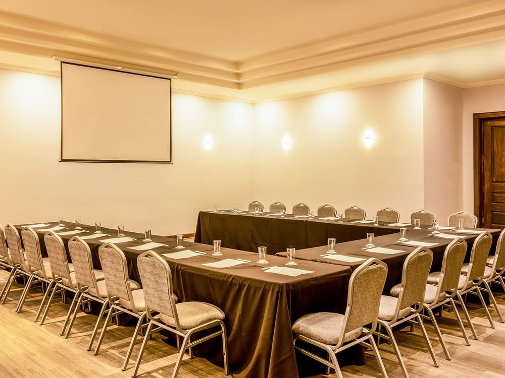 Table set-up in a Meeting Room at Fiesta Americana Travelty