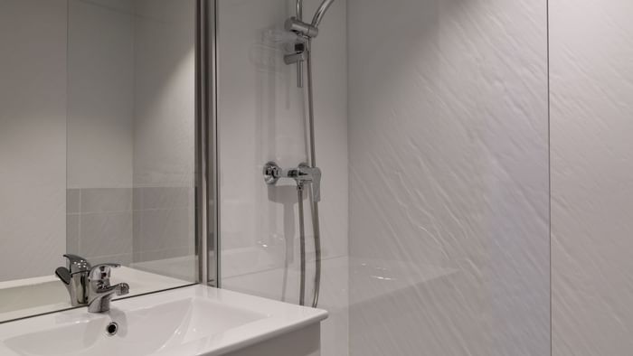 Interior of a bathroom at Hotel agora