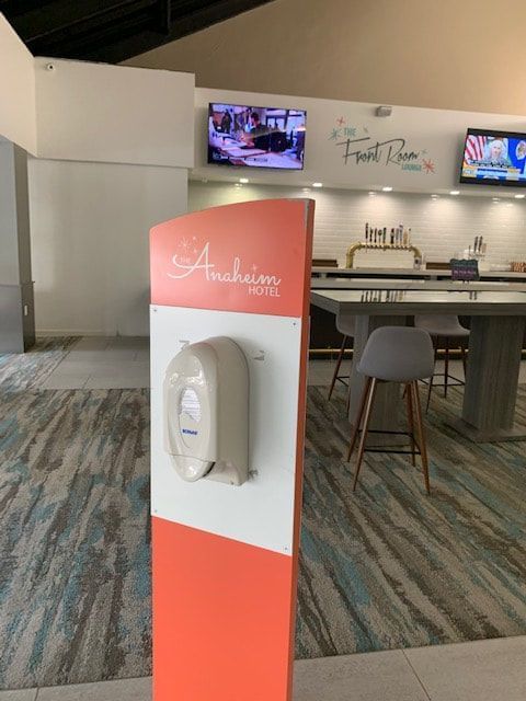 COVID Safety arrangements at The Front Lounge in Anaheim Hotel