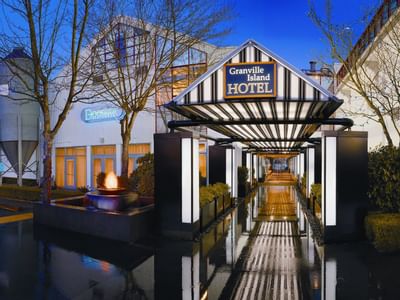 Exterior Front view of Granville Island Hotel