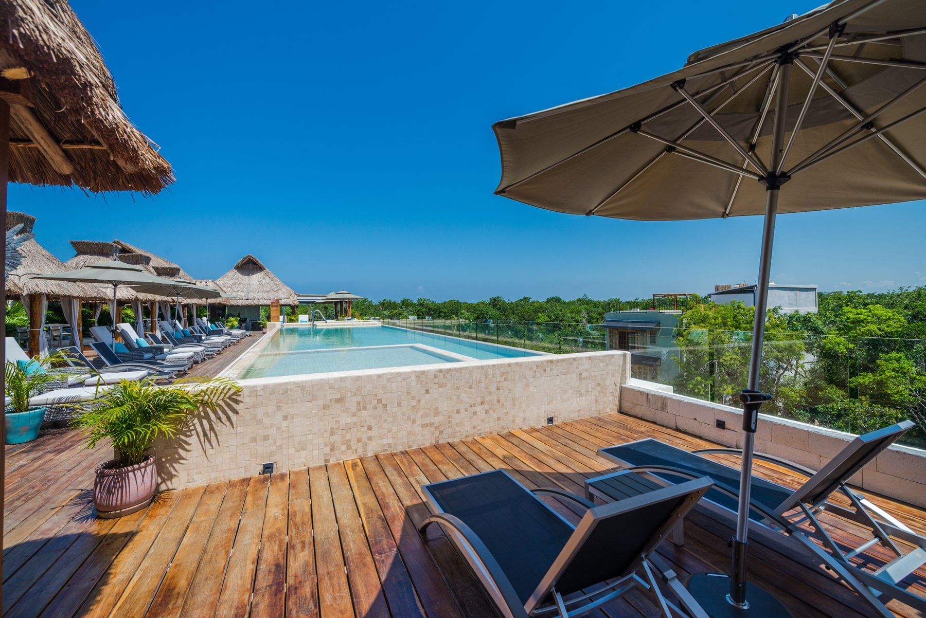 Rooftop Swimming pool area at Naay Tulum Curamoria Collection