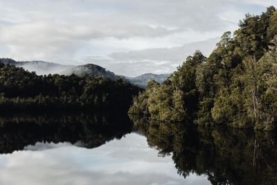Landscape View of the Gordon River near Gordon River Cruise