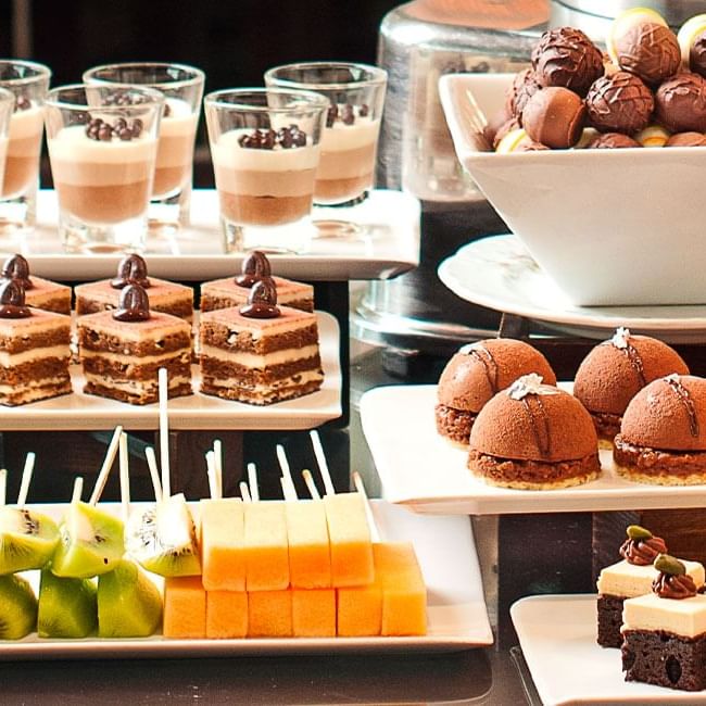 Choco Fondue display in high tea buffet at Goodwood Park Hotel