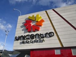 Exterior of Unicentro Bogota mall near Bogotá Plaza Hotel